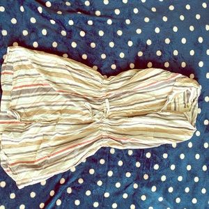 A striped button dress